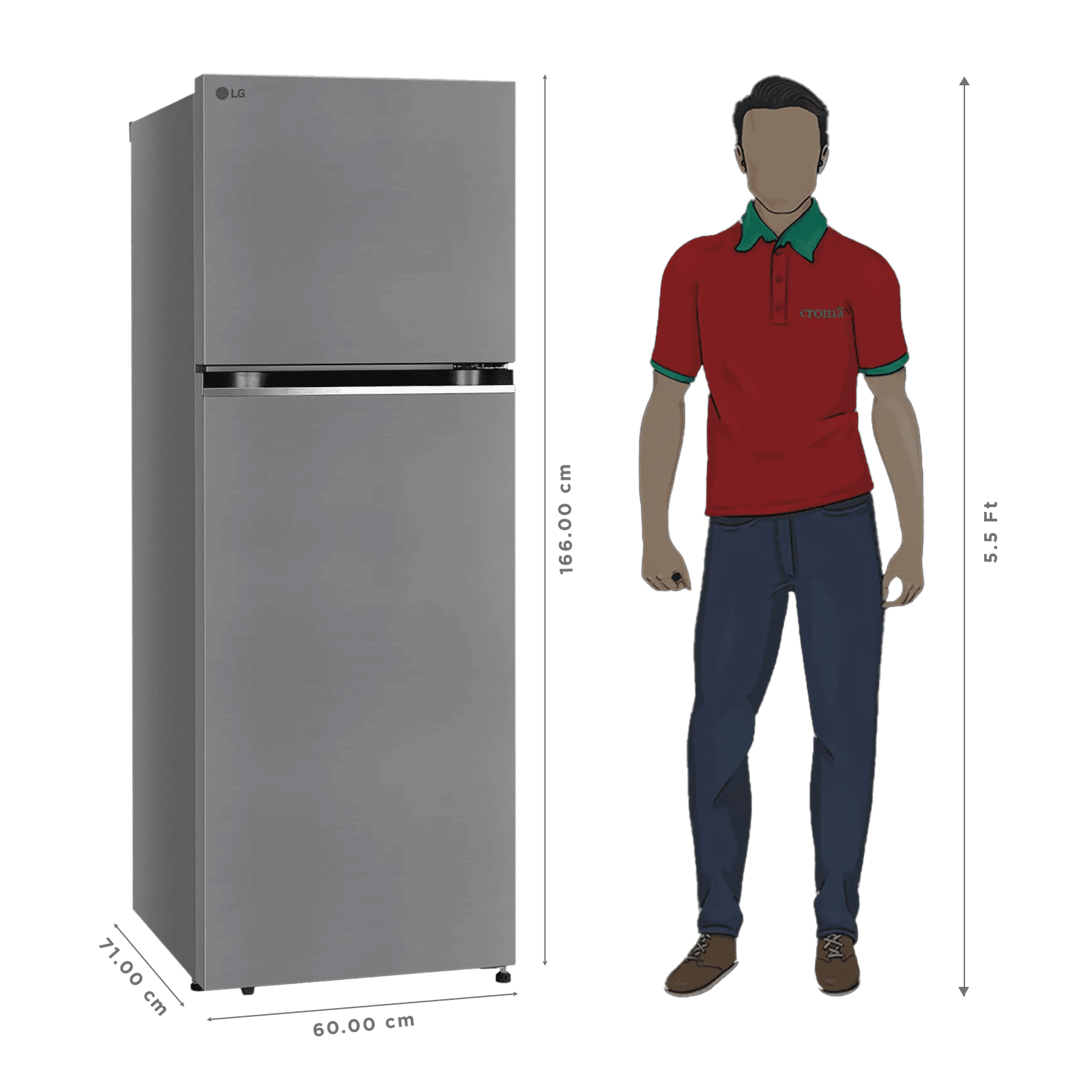 Buy LG 322 Litres 2 Star Frost Free Double Door Convertible